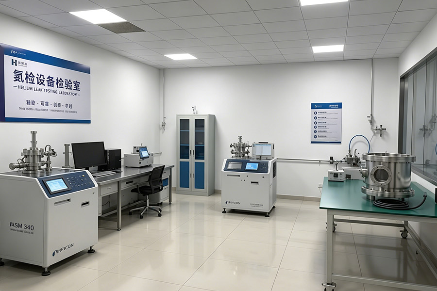 Helium leak testing laboratory